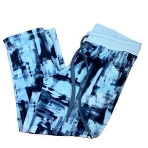 Cozy by Lulalroe Velour Dark Blue Ankle Capri Sleep Pants Medium